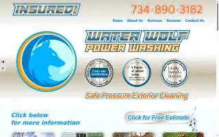 Water Wolf Power Washing website