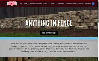 Marquette Fence Company, Inc website