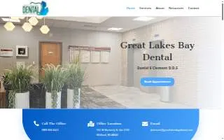 Great Lakes Bay Dental website