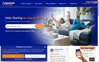 Guardian Storage - Midland website