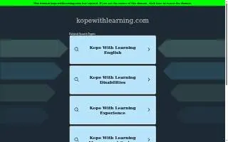Kope with Learning LLC website