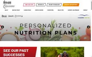 Midland Sports Rehab website