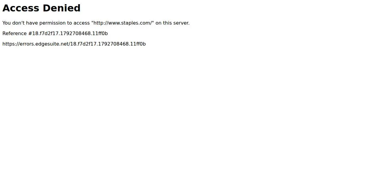 Staples website