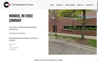 Cornerstone Fence of Monroe website