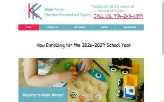 Kiddie Korner Christian Day website