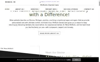 McMullin Dental Care website