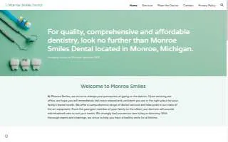 Monroe Smiles Dental website