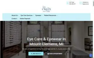 LaCroix Eye Care website