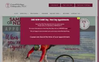 Central Michigan Orthopaedics website