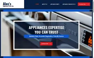 Alex's Appliance Parts Inc. of Muskegon website