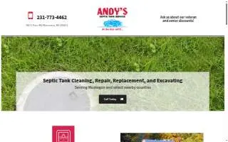 Andy's Septic Tank Service of Muskegon website