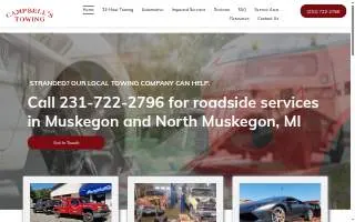 Campbell's Towing website