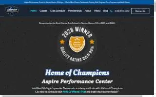 Aspire Taekwondo website