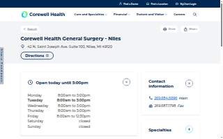 Corewell Health General Surgery - Niles