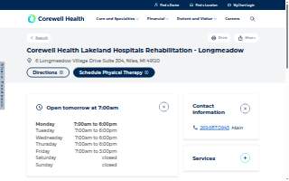 Corewell Health Lakeland Hospitals Rehabilitation - Longmeadow