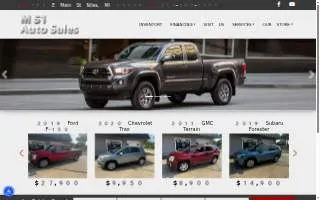 M51 Auto Sales website