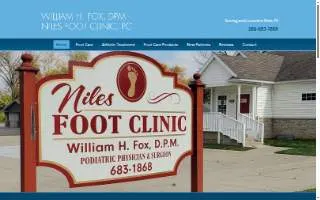 Niles Foot Clinic PC website