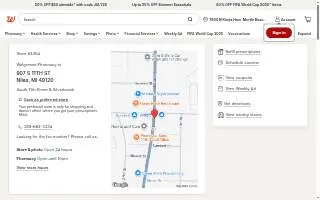Walgreens of Niles website