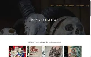 Area 51 Tattoo of Norton Shores website