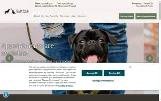 Clarke Animal Hospital of Norton Shores website
