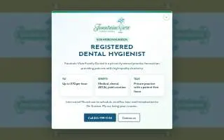 Fountain View Family Dental website