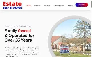 Estate Self Storage - Family Owned Business website