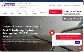 Glass Doctor of Novi website