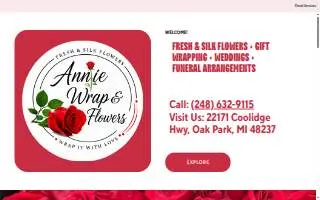 Annie Wrap & Flowers website