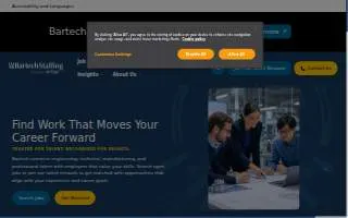 Bartech Staffing - Michigan of Oak Park website