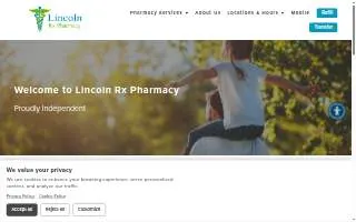 Lincoln Rx Pharmacy website