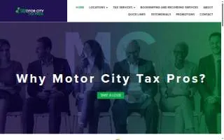 Motor City Tax Pros - Oak Park website