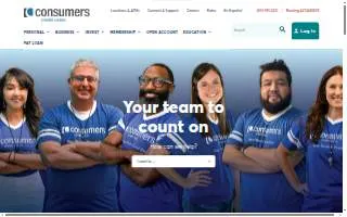 Consumers Credit Union of Okemos website