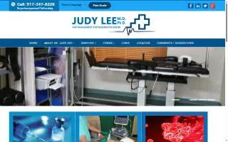 Dr. Judy Lee - Comprehensive Pain Management website