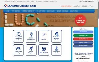Lansing Urgent Care - Bath/Haslett of Okemos website