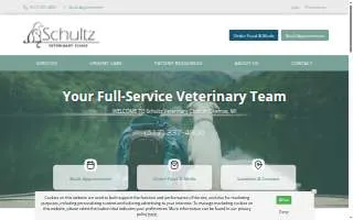 Schultz Veterinary Clinic website