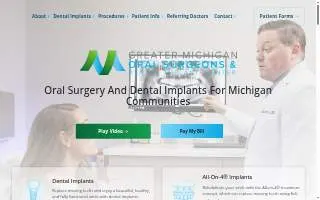Greater Michigan Oral Surgeons & Dental Implant Center of Owosso website