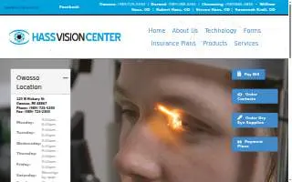 Hass Vision Center website