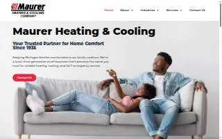 Maurer Heating & Cooling website