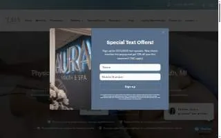 Aura Health & Spa website