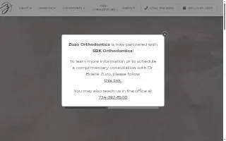 Zuzo Orthodontics website