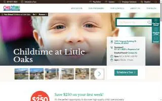 Childtime at Little Oaks website