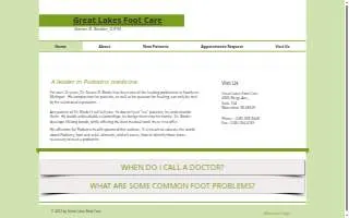 Great Lakes Footcare website