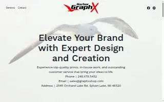 Harbor GraphX of Pontiac website
