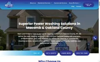 Next Level Exterior Care of Pontiac website