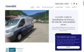 Peekaboo Security Cameras of Warren website