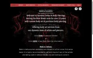 Sarenity Tattoo & Body Piercing website
