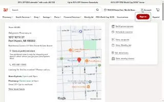 Walgreens Pharmacy of Port Huron website