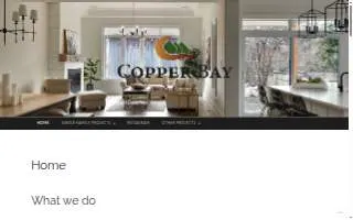 Copper Bay Homes website