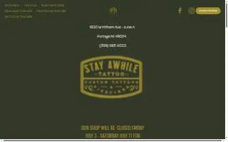 Stay Awhile Tattoo website