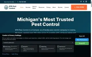 BTR Pest Control of Farmington Hills website